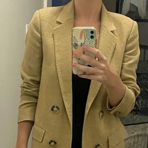 Massimo Dutti Womens Blazer in Camel